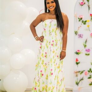 Floral Strapless Maxi Dress - Worn Once